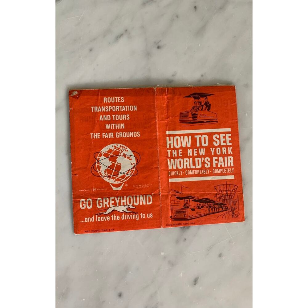 1964 NYC World's Fair Greyhound Map
